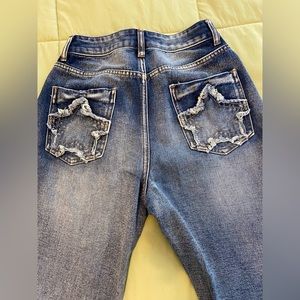 Fairy-core Star Pattern Flare Jeans ✨